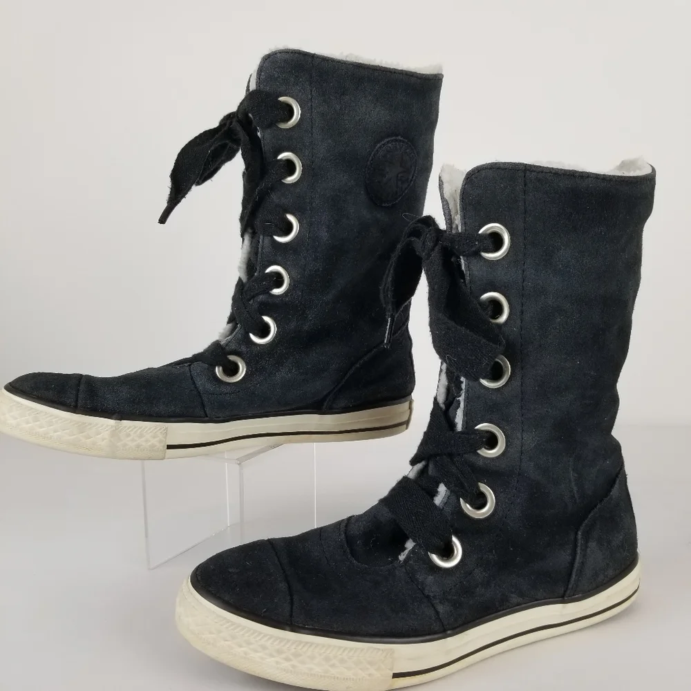 Convese‎ All Star Black Suede Hi-Tops